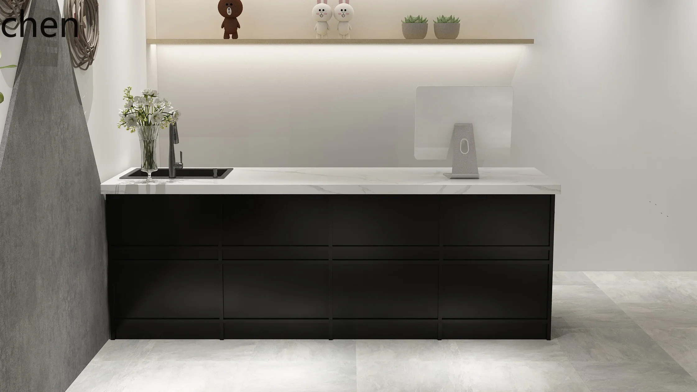 Wood Woodworking - Peinture spéciale pour comptoir de caisse/bureau