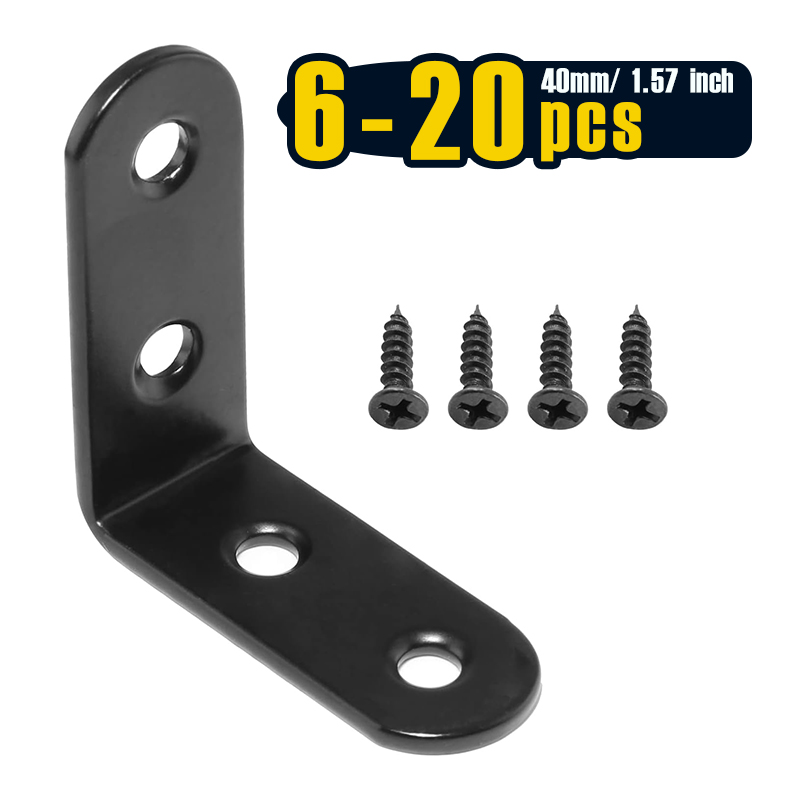 Woodworking Joint Types - Support en L d'angle noir, supports