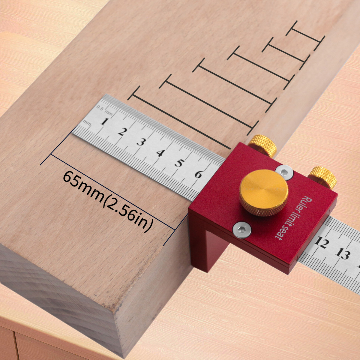 Marking Gauge Tool - Règle de traçage 30cm/12 pouces, échelle
