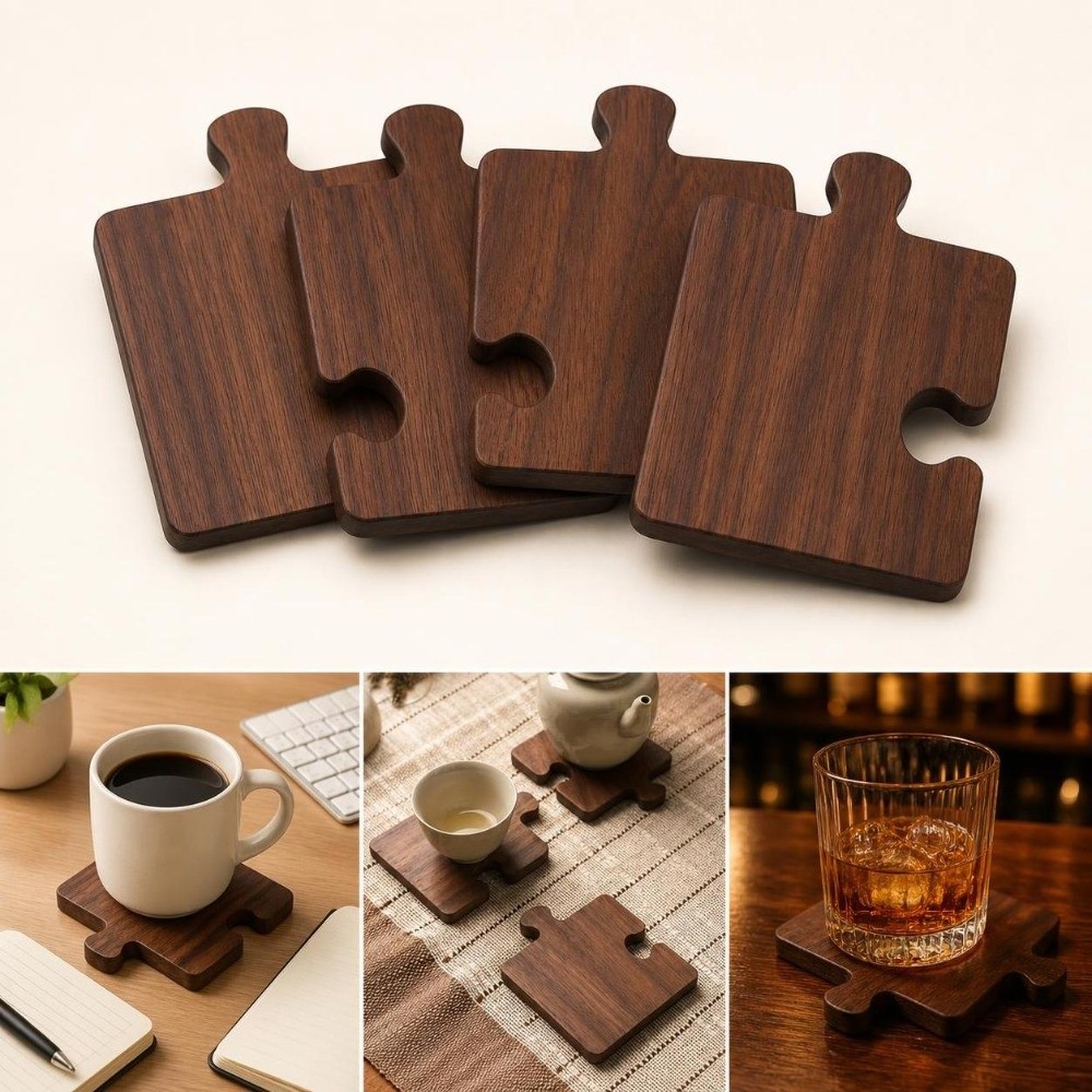 Ensemble de 4 sous-verres vint - Woodworking Game avis et prix