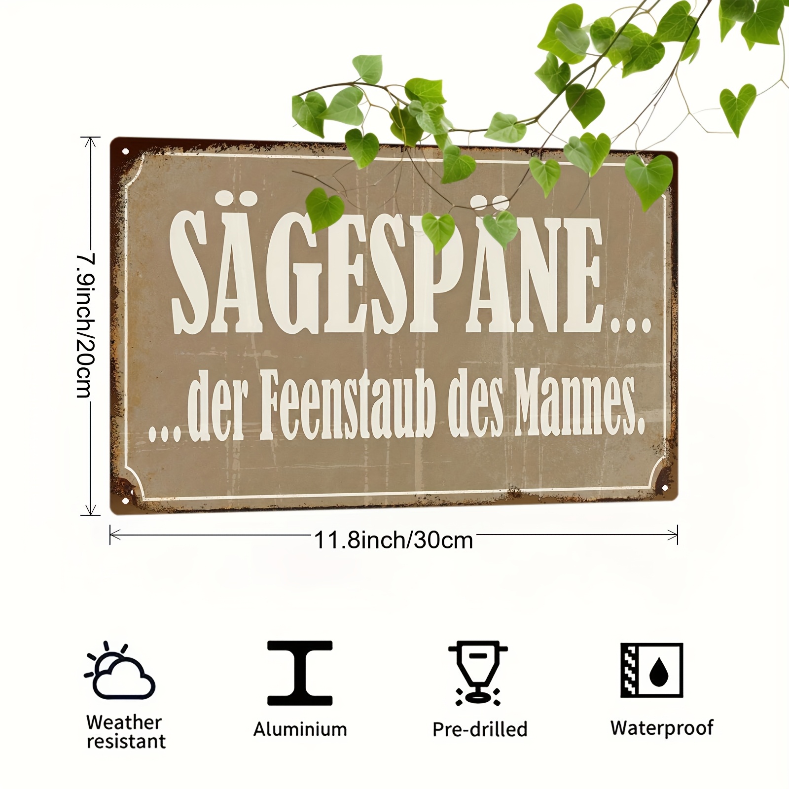 Panneau métallique vintage « S - Woodworking Quote avis et prix
